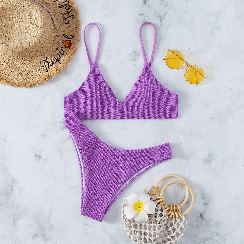 Ruched Triangle Bikini Set