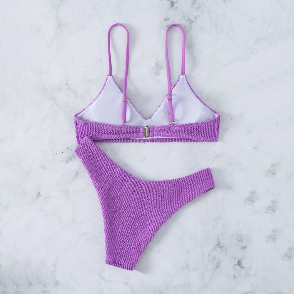 Ruched Triangle Bikini Set