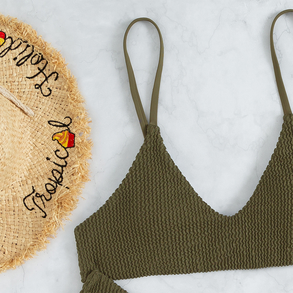 Ruched Triangle Bikini Set