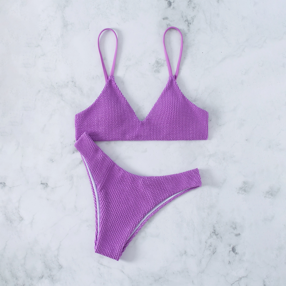Ruched Triangle Bikini Set