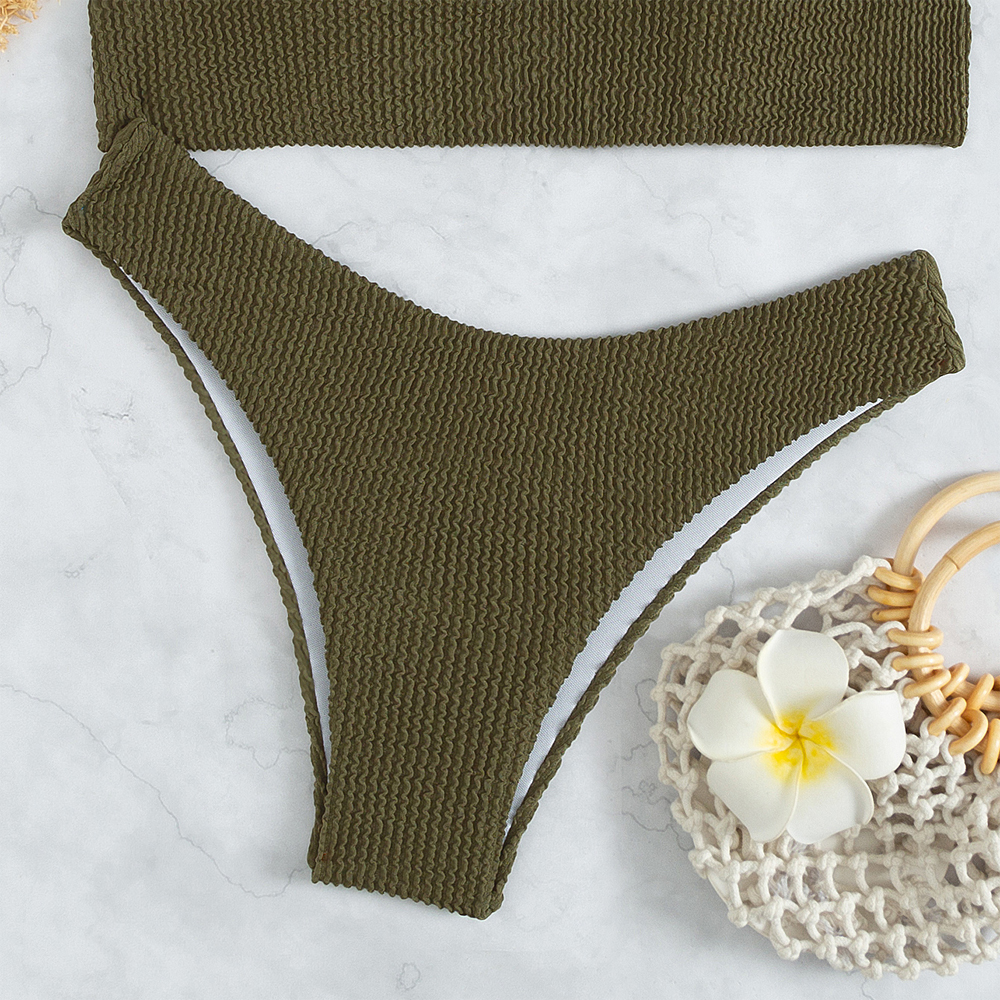 Ruched Triangle Bikini Set