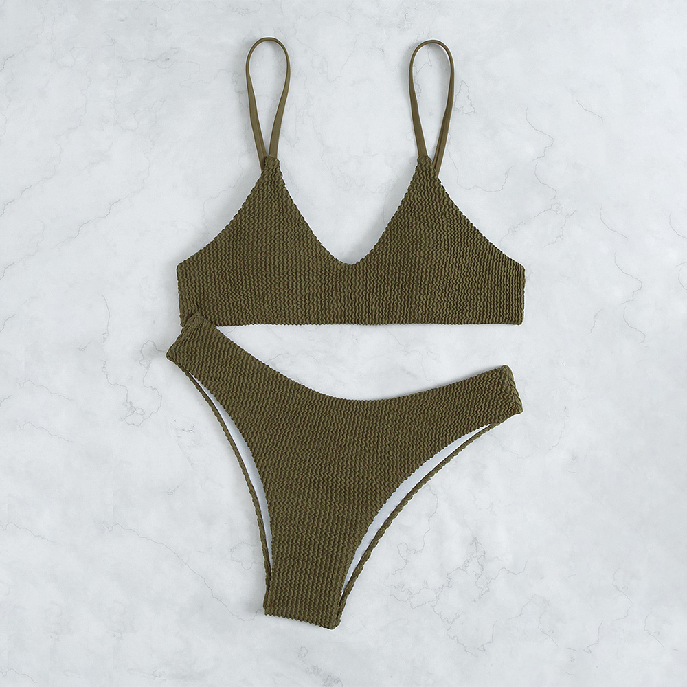 Ruched Triangle Bikini Set
