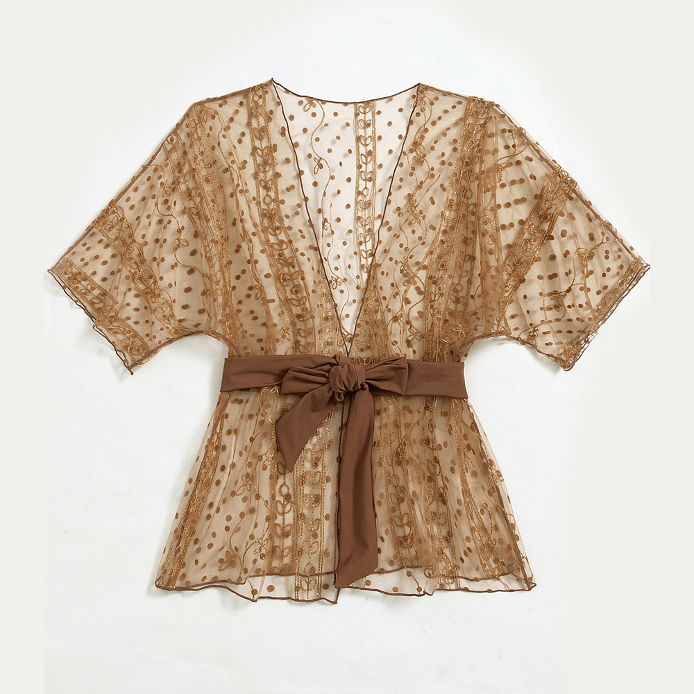 Polka Dot Short Style Blouse