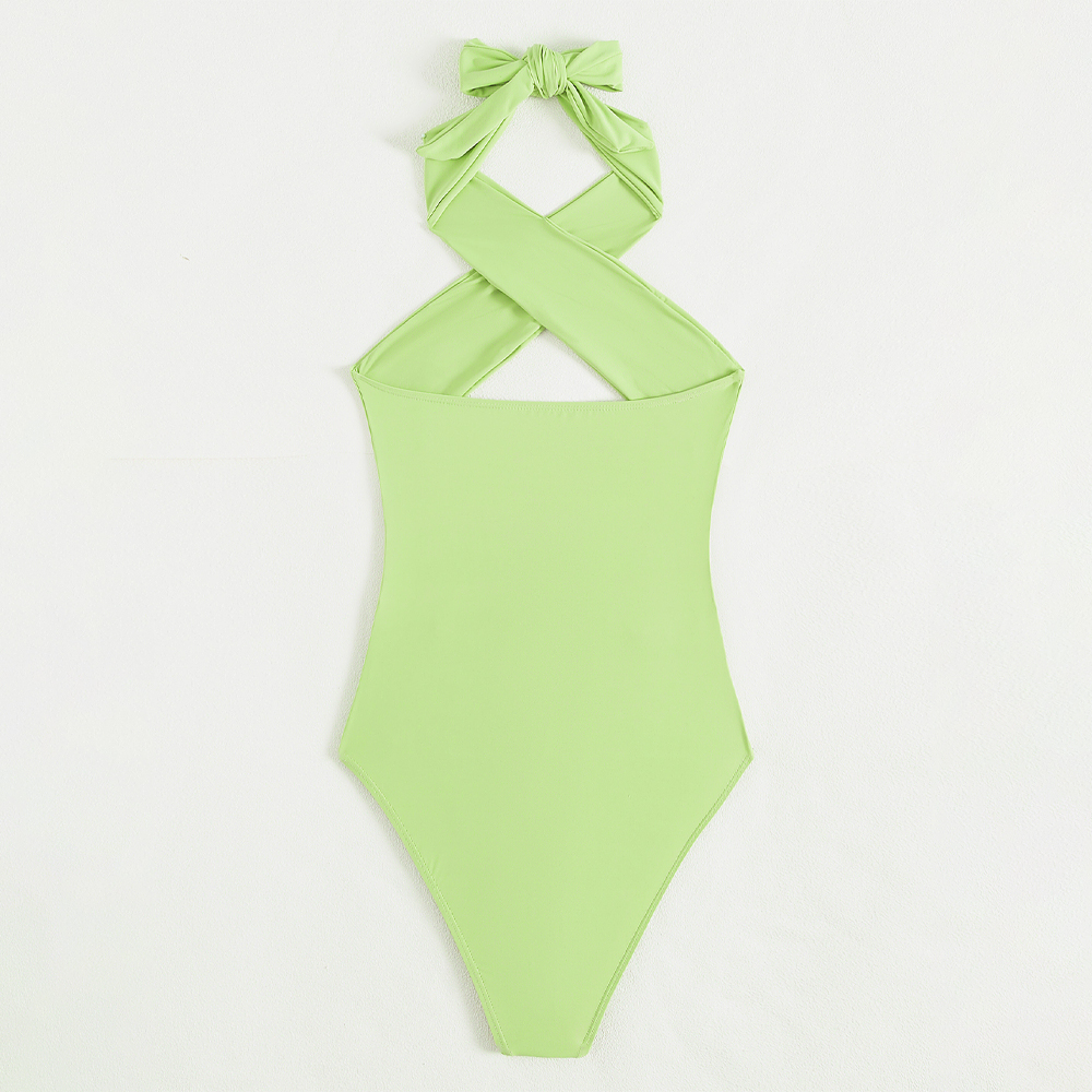 Sexy Halter Neck Creative Crisscross Bikini